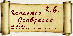 Krasimir Grubješić vizit kartica